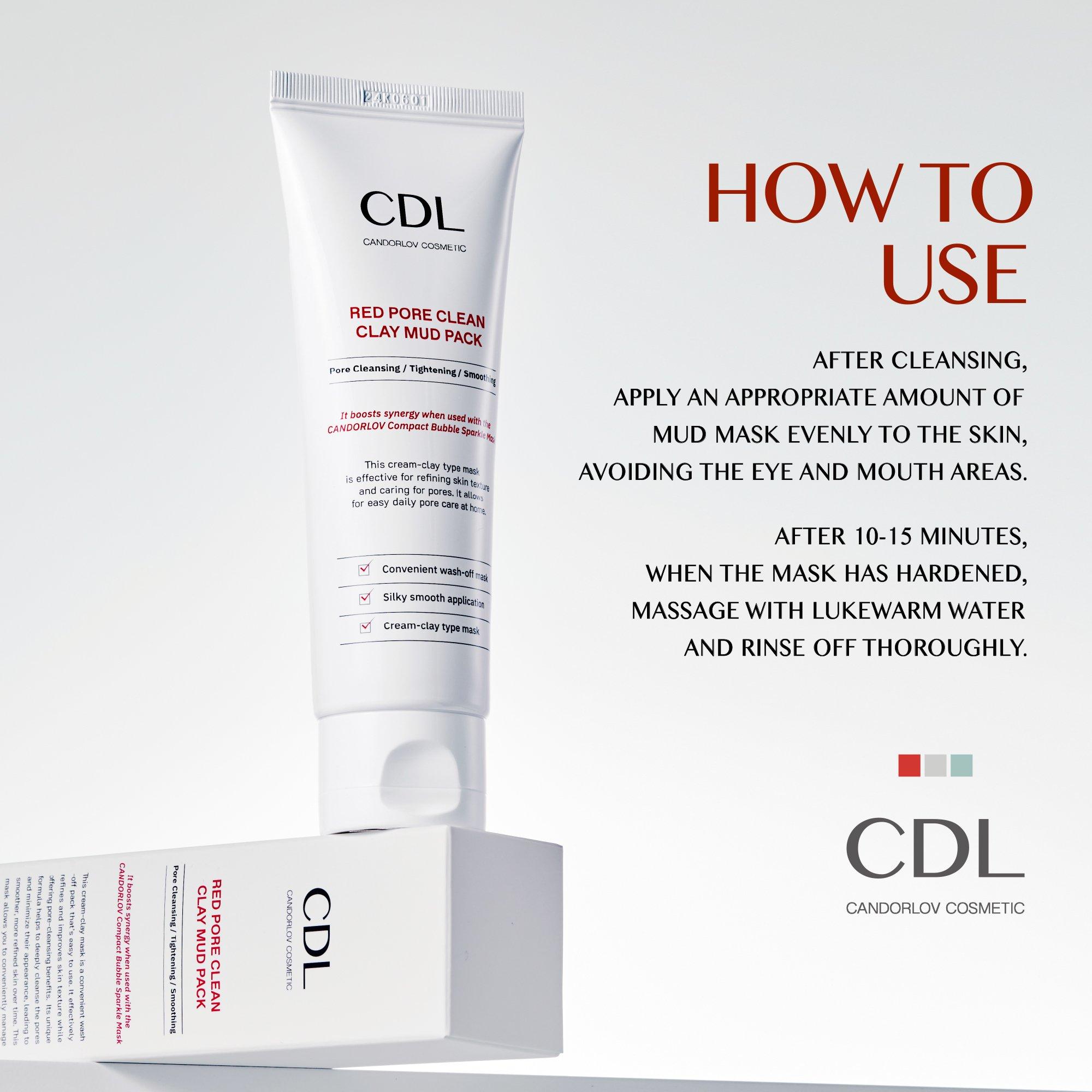 Глиняная маска для очищения пор Candorlov Red Pore Clean — фото 6