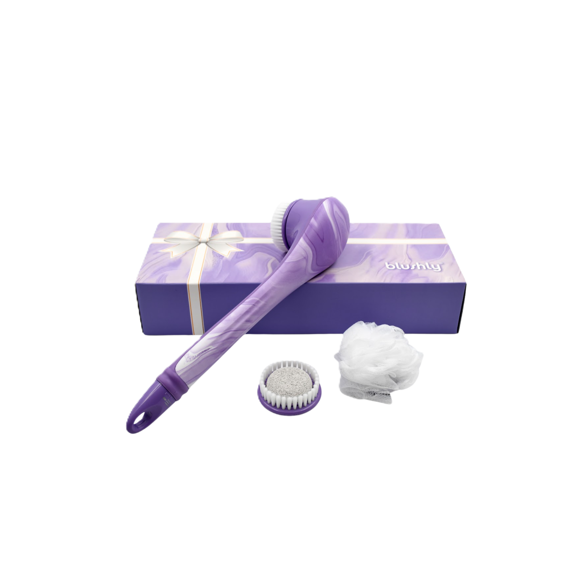 Blushly Cleansing & Exfoliating Body Brush with Heads-Marble Edition #1