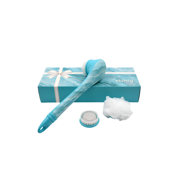 Blushly Cleansing & Exfoliating Body Brush with Heads-Marble Edition #1