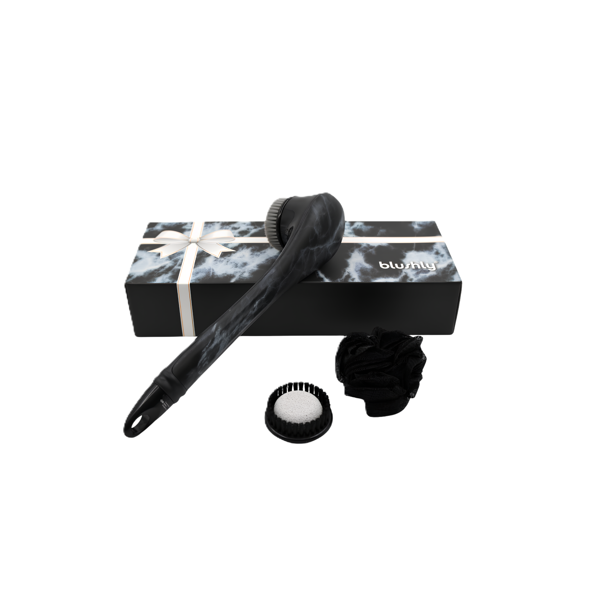 Blushly Cleansing & Exfoliating Body Brush with Heads-Marble Edition #1