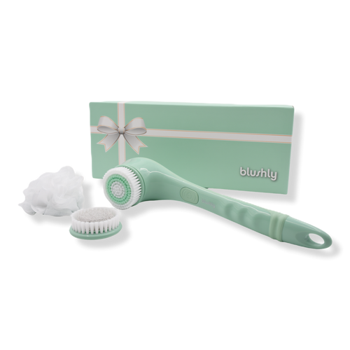 Blushly - Green Cleansing & Exfoliating Body Brush with Heads