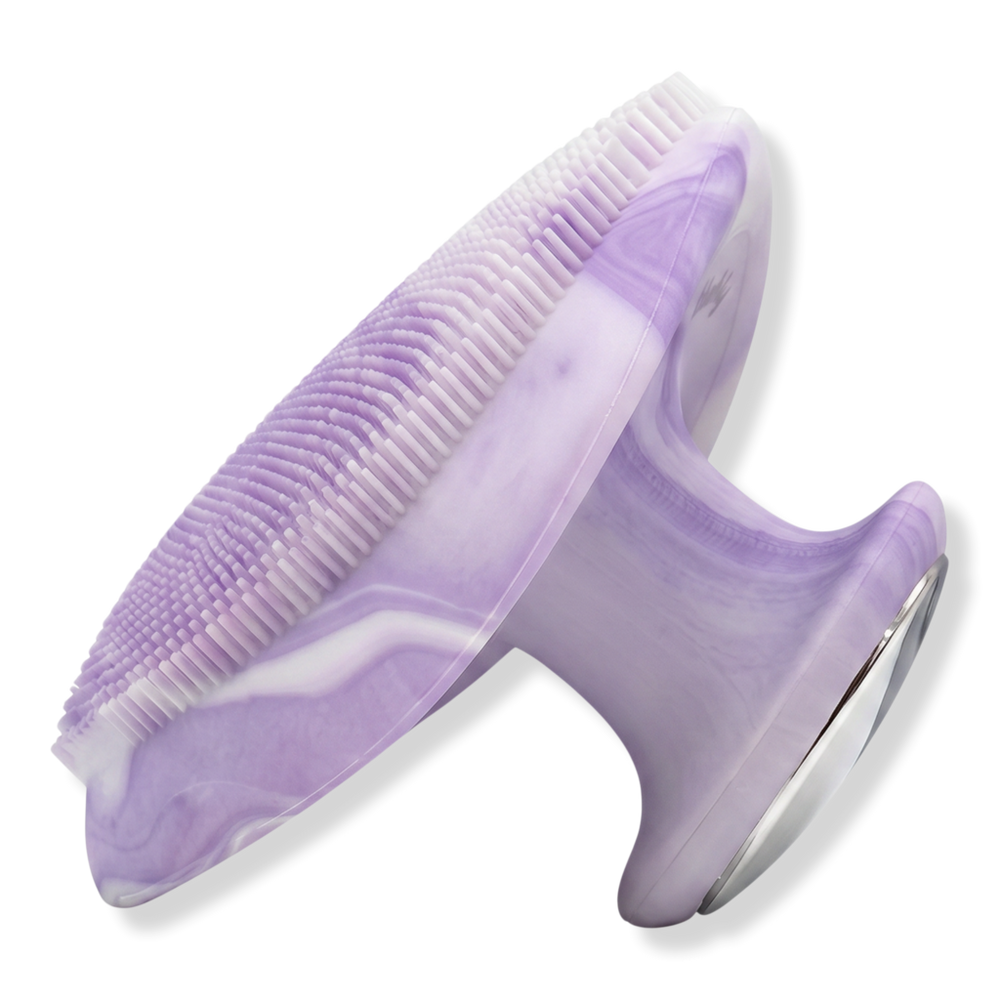 Blushly Palm Silicone Sonic Face & Body Brush with Heat - Purple Marble