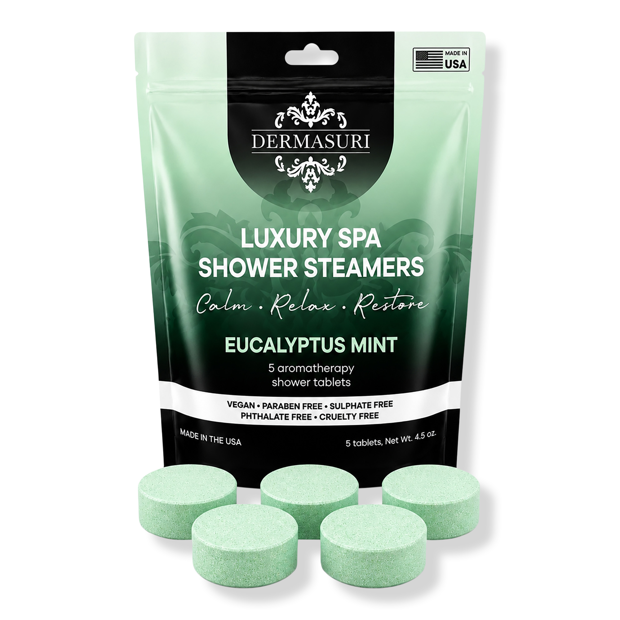 Dermasuri Eucalyptus Mint Shower Steamers Aromatherapy Tablets #1