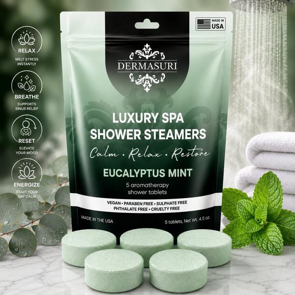 Dermasuri Eucalyptus Mint Shower Steamers Aromatherapy Tablets #2