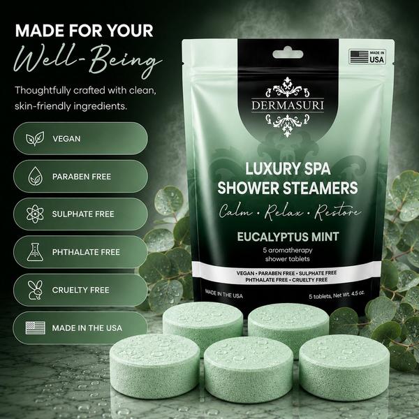 Dermasuri Eucalyptus Mint Shower Steamers Aromatherapy Tablets #3