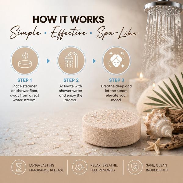 Dermasuri Coconut Sandalwood Shower Steamers Aromatherapy Tablets #4