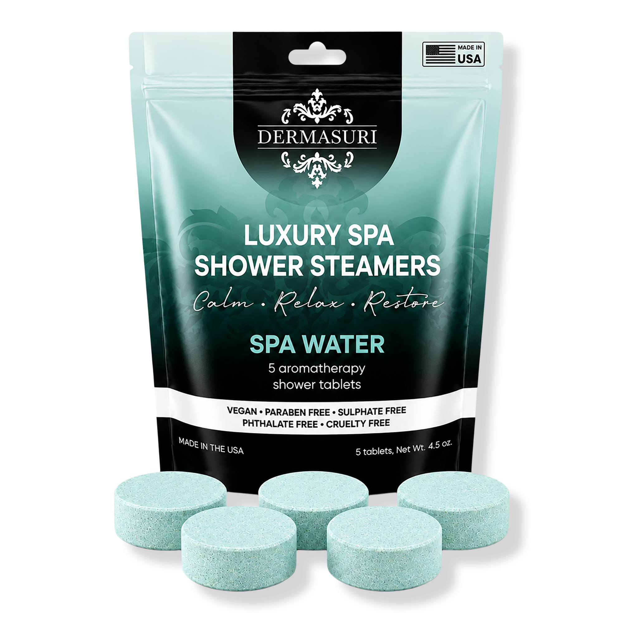Dermasuri Spa Water Shower Steamers Aromatherapy Tablets #1