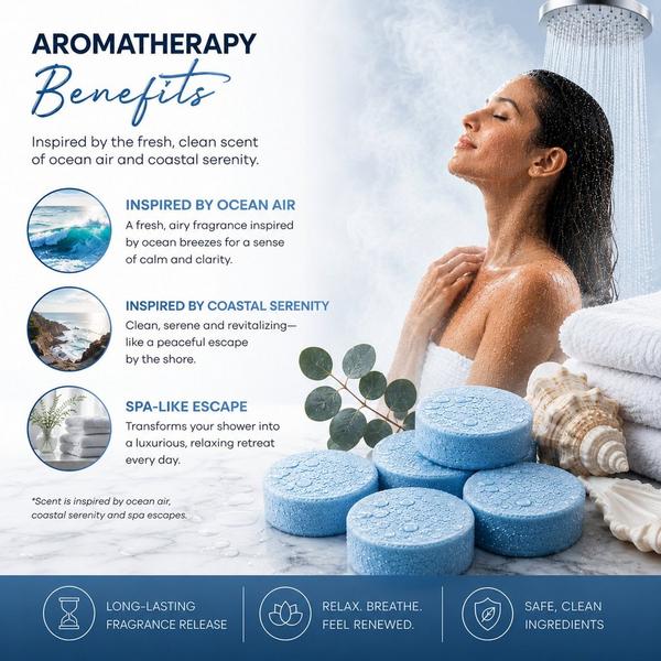 Dermasuri Coastal Calm Shower Steamers Aromatherapy Tablets #2