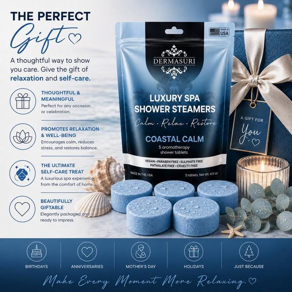 Dermasuri Coastal Calm Shower Steamers Aromatherapy Tablets #6
