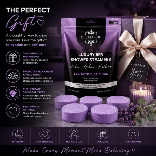 Dermasuri Lavender Eucalyptus Shower Steamers Aromatherapy Tablets #6
