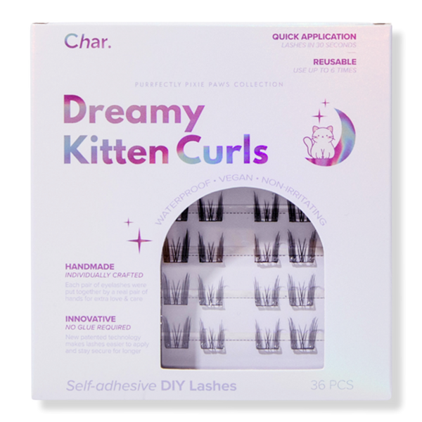 Char Cosmetics Pre-Glued Reusable Lashes Purrfectly Pixie Paws Collection #1