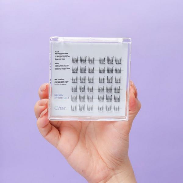 Char Cosmetics Pre-Glued Reusable Lashes Purrfectly Pixie Paws Collection #2