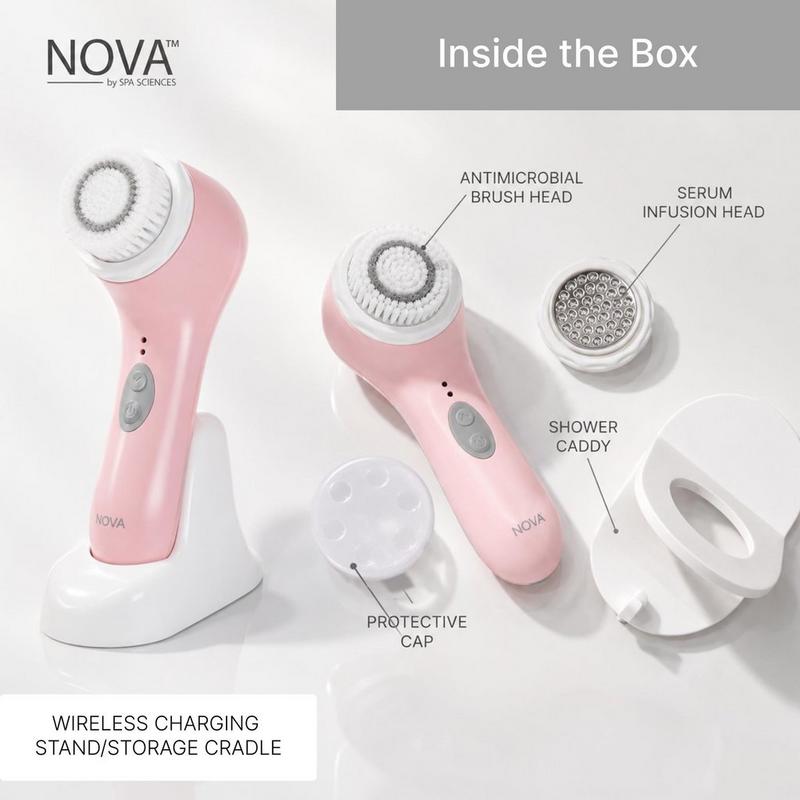 Spa Sciences - Pink NOVA Sonic Facial Cleansing Brush | Ulta Beauty