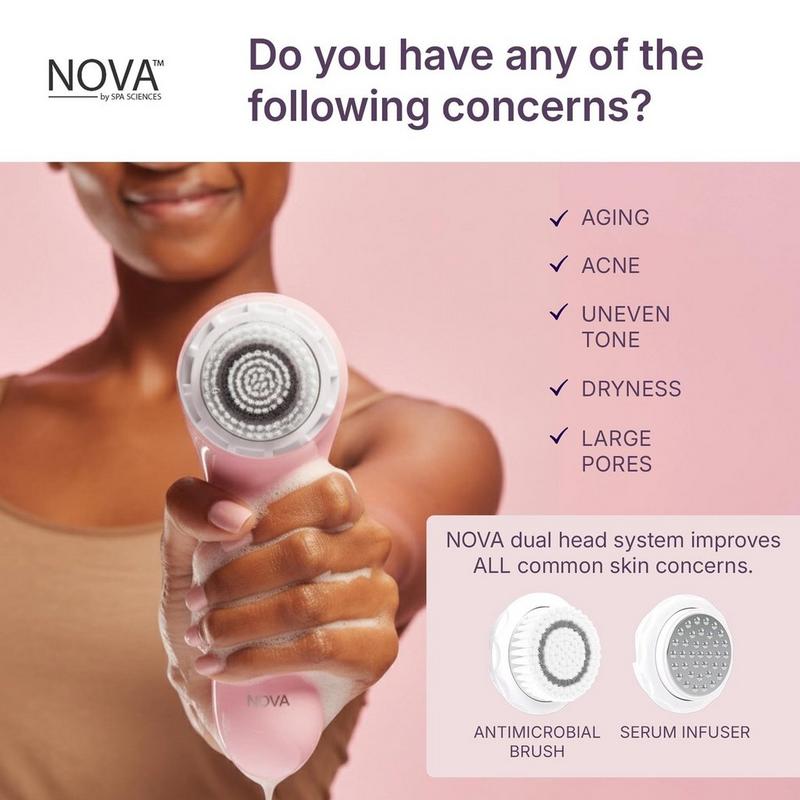 Spa Sciences - Pink NOVA Sonic Facial Cleansing Brush | Ulta Beauty