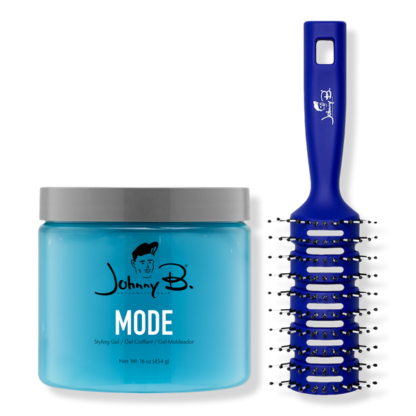 Johnny B. Hair Care Mode Styling Gel & Brush Bundle #1