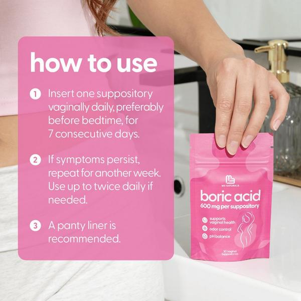 M3 Naturals Boric Acid Vaginal Suppositories for Women #5
