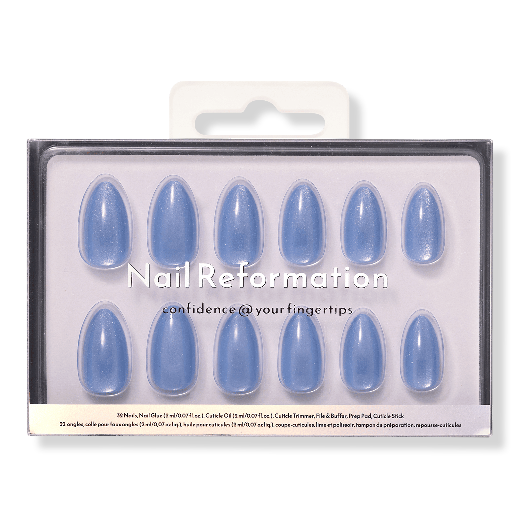 Nail Reformation Clear Blue Press On Nails #1