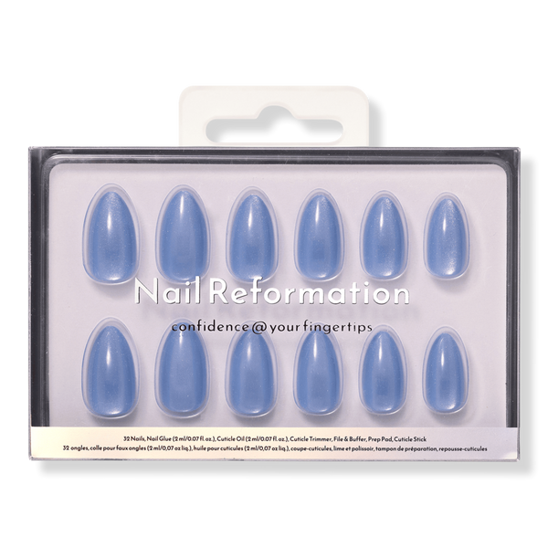 Nail Reformation Clear Blue Press On Nails #1