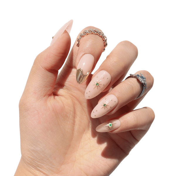 Nail Reformation Gold Suns Press On Nails #3