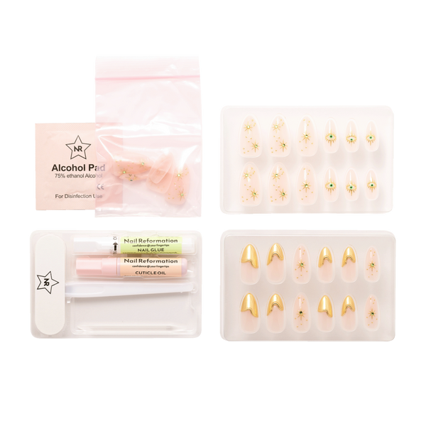 Nail Reformation Gold Suns Press On Nails #5