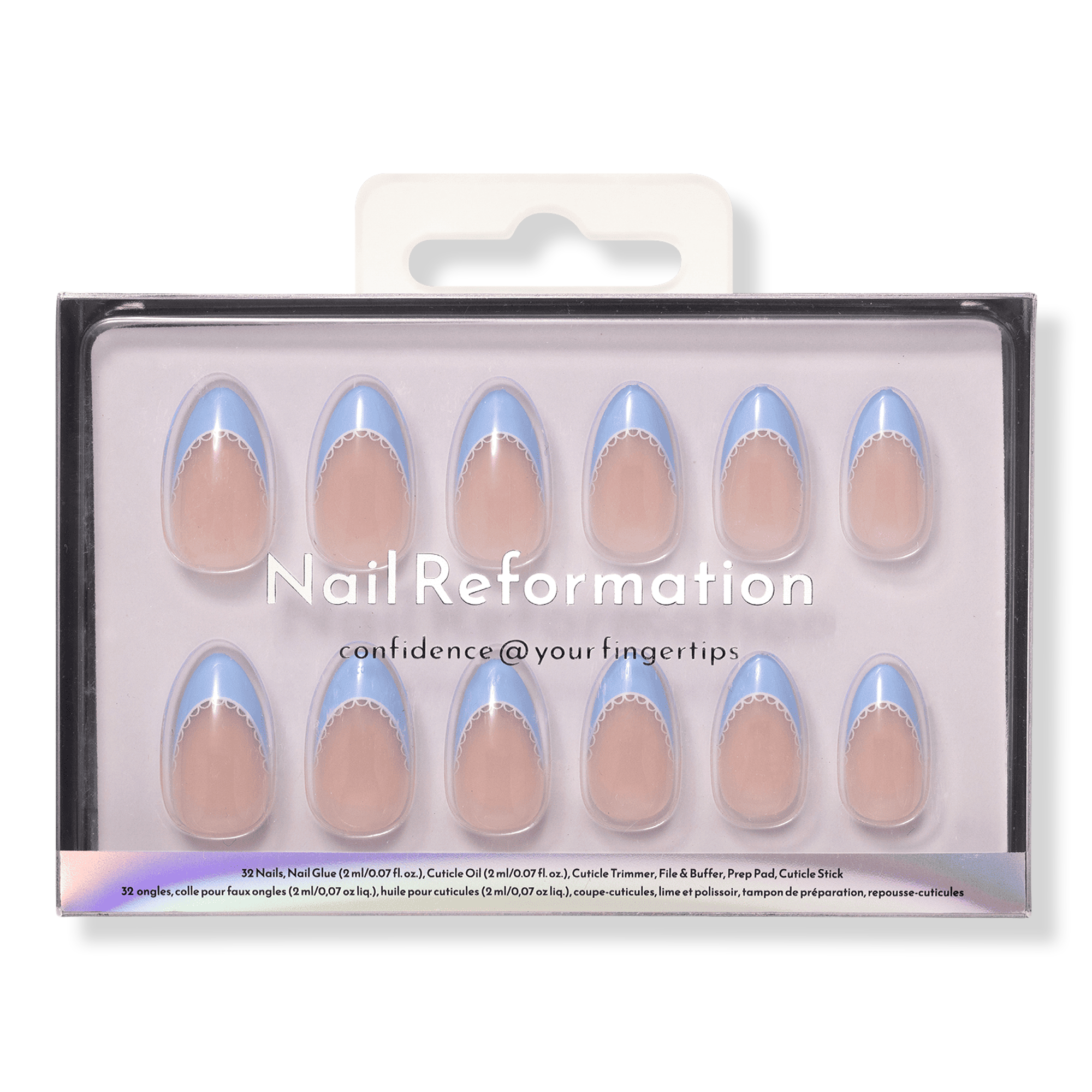 Nail Reformation Blue Chantilly Press On Nails #1