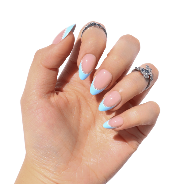 Nail Reformation Blue Chantilly Press On Nails #3