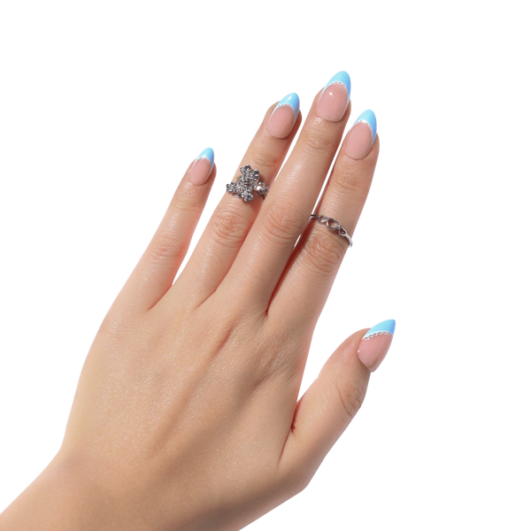 Nail Reformation Blue Chantilly Press On Nails #4