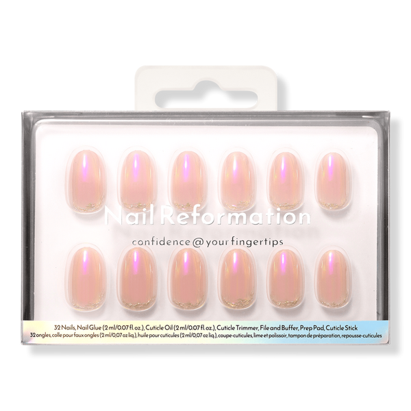 Nail Reformation Glass Rose Press On Nails #1