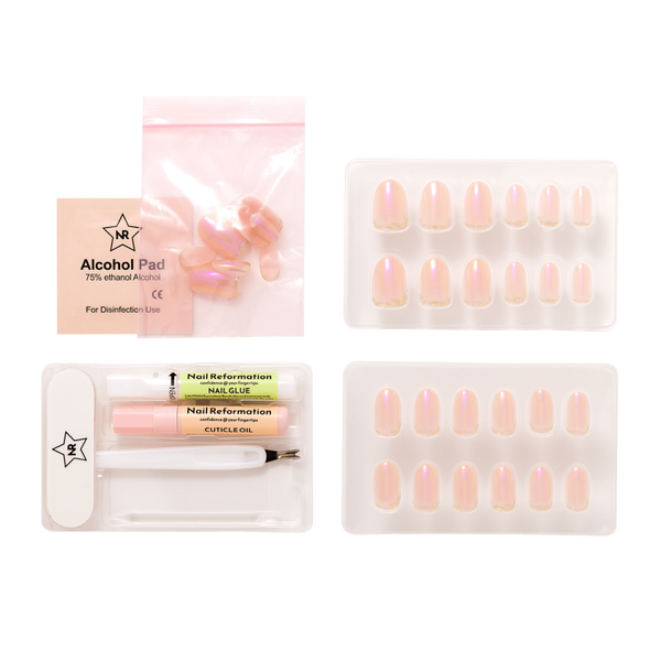 Nail Reformation Glass Rose Press On Nails #5