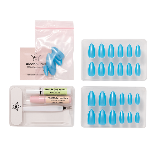 Nail Reformation Teal Tide Press On Nails #5