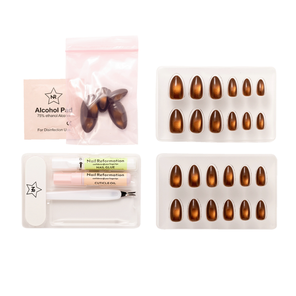 Nail Reformation Brown Velour Press On Nails #5