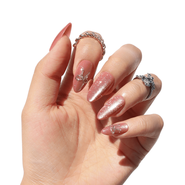 Nail Reformation Velvet Bows Press On Nails #3
