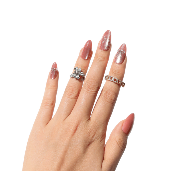 Nail Reformation Velvet Bows Press On Nails #4
