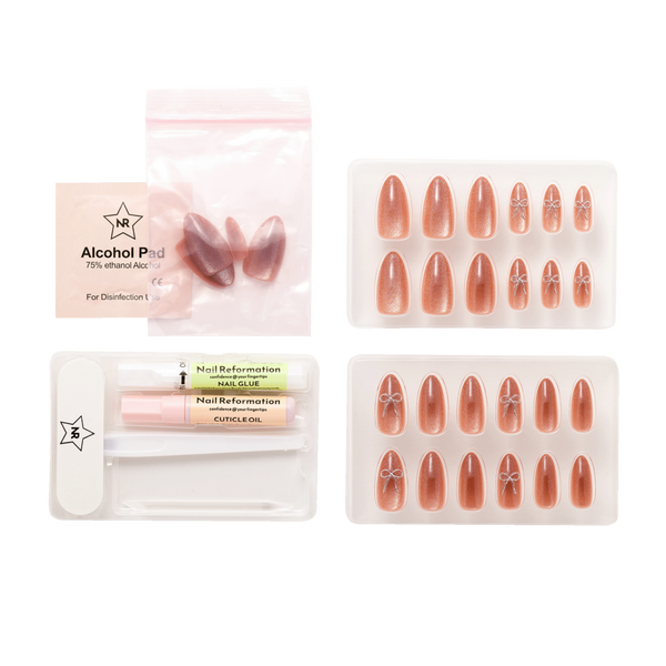 Nail Reformation Velvet Bows Press On Nails #5