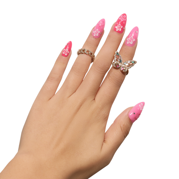 Nail Reformation Pink Hibiscus Press On Nails #4
