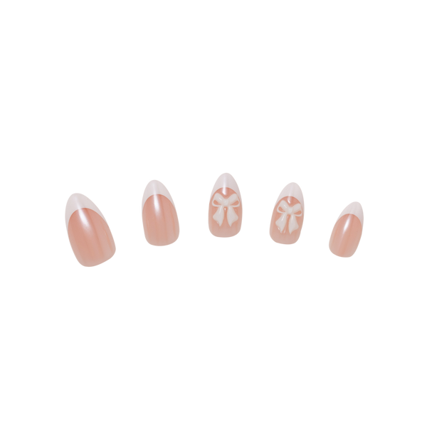 Nail Reformation White Bow Press On Nails #2