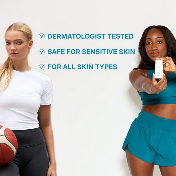 Athletic Cosmetic Company Clear Power Sunscreen SPF 50 Invisible No White Cast Sweat & Water Resistant #9