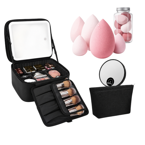 CosmoGlo Makeup Case with Beauty Sponge Set #2