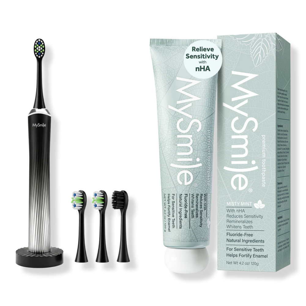 MySmile Button-Free Rechargeable Sonic Toothbrush & Nano-Hydroxyapatite Toothpaste Bundle