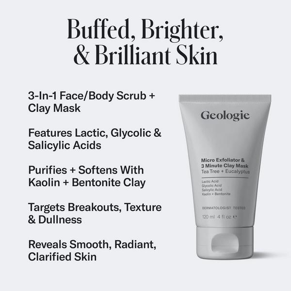 Geologie Micro Exfoliator & 3 Minute Clay Mask #2
