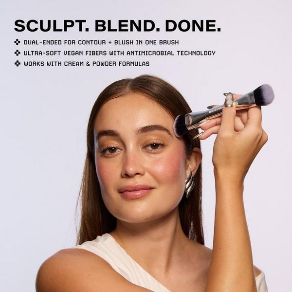 BiotechBeauty BiomeBlend™ Dual-Ended Sculpt + Blend Cheek Brush with Antimicrobial Fibers #2