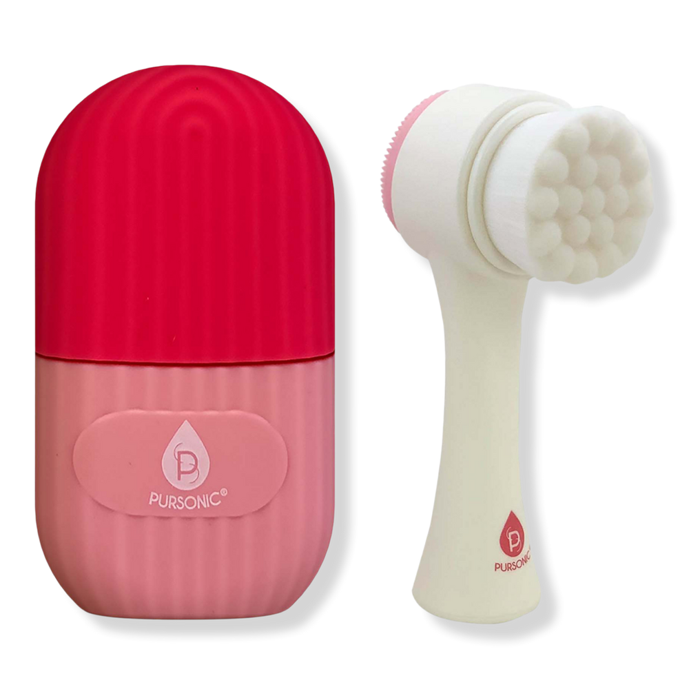 PURSONIC Ice Cube Facial Roller Massager & Cleansing Brush