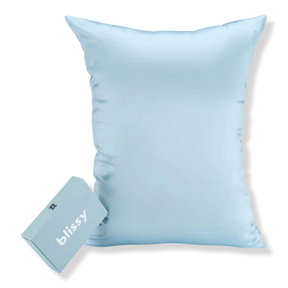 Blissy 22-Momme Silk Pillowcase, Standard - Sky Blue