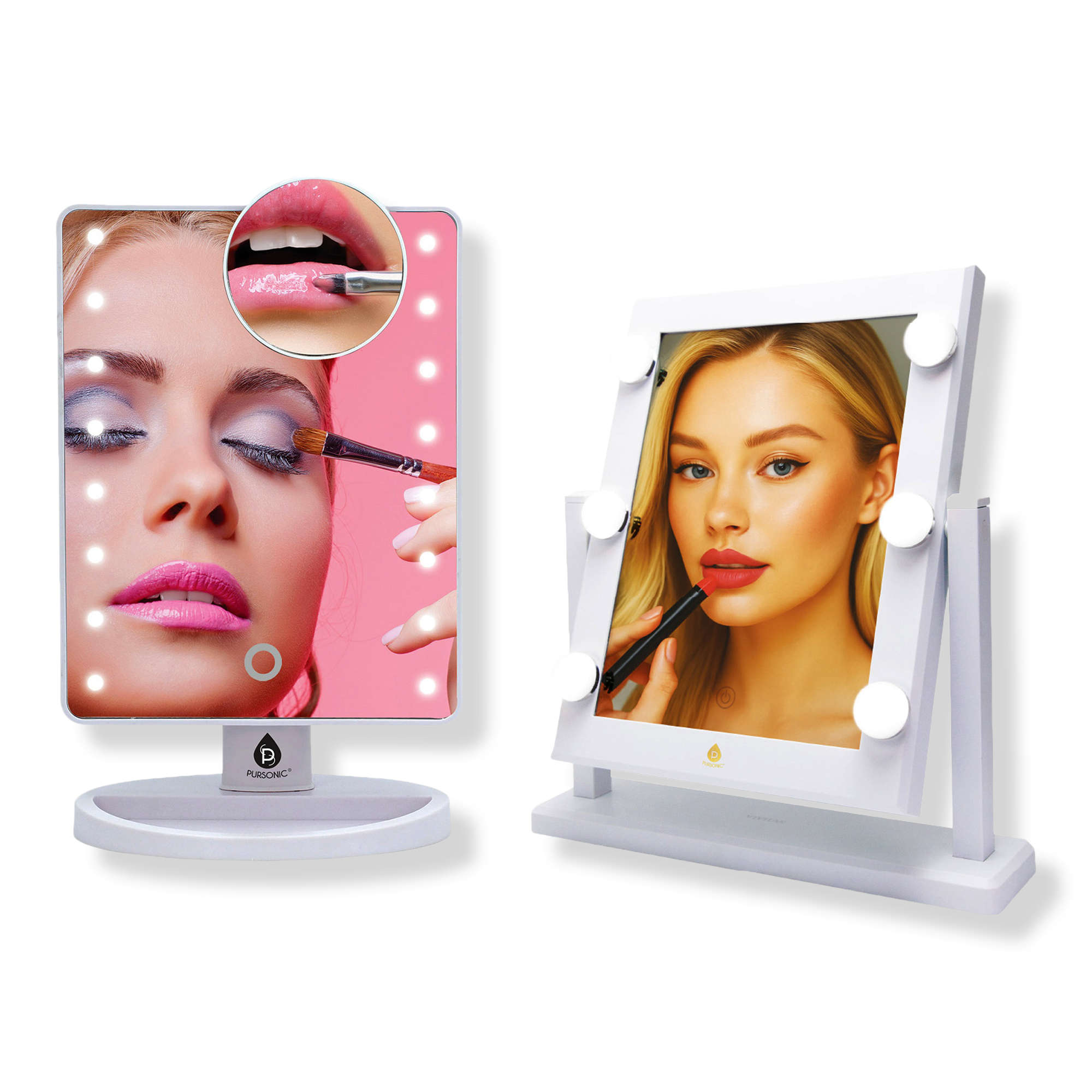 PURSONIC Refined Brilliance Pro 14" LED Mirror & LED Vanity Mirror #1