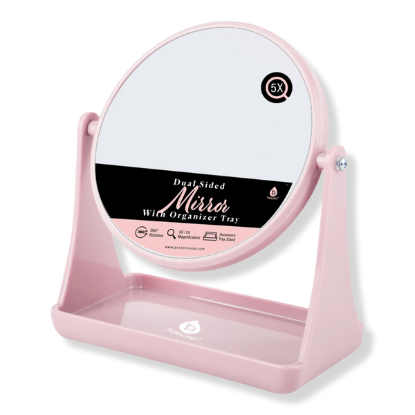 PURSONIC Dual Side Mirror With Organizer Tray #1