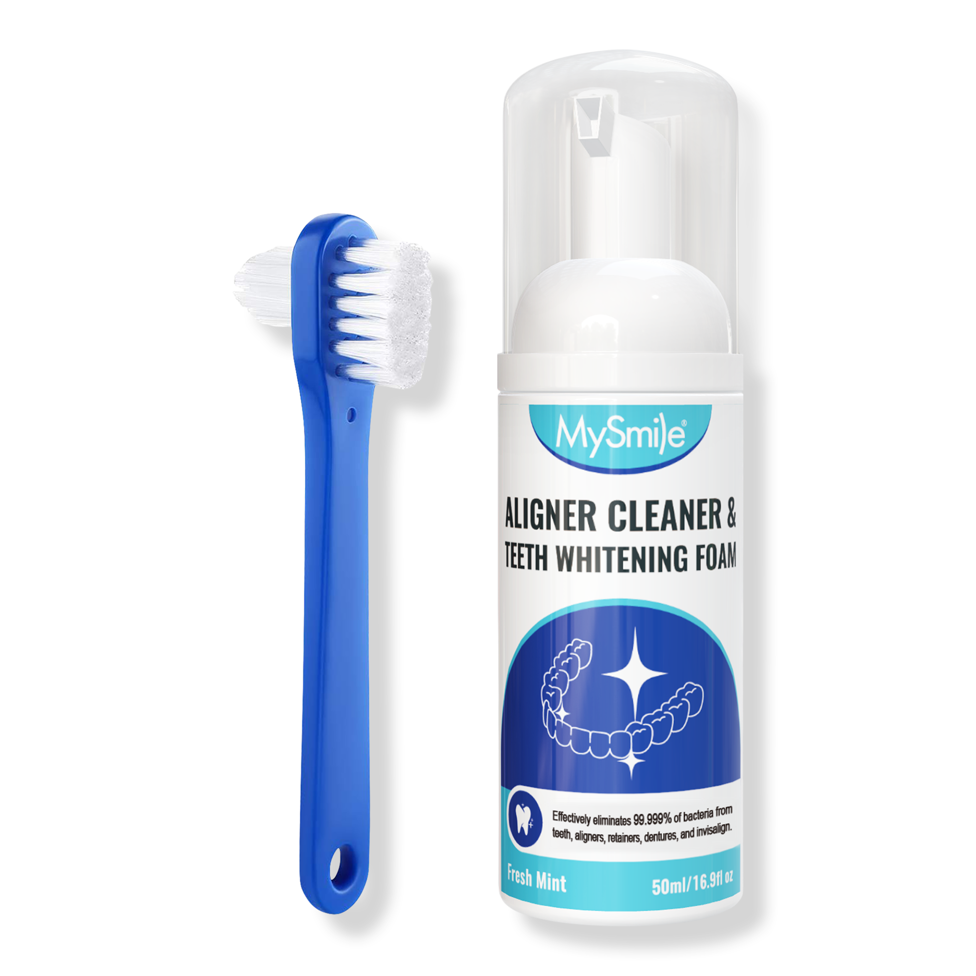 MySmile 2-in-1 Aligner Cleaner & Whitening Foam #1