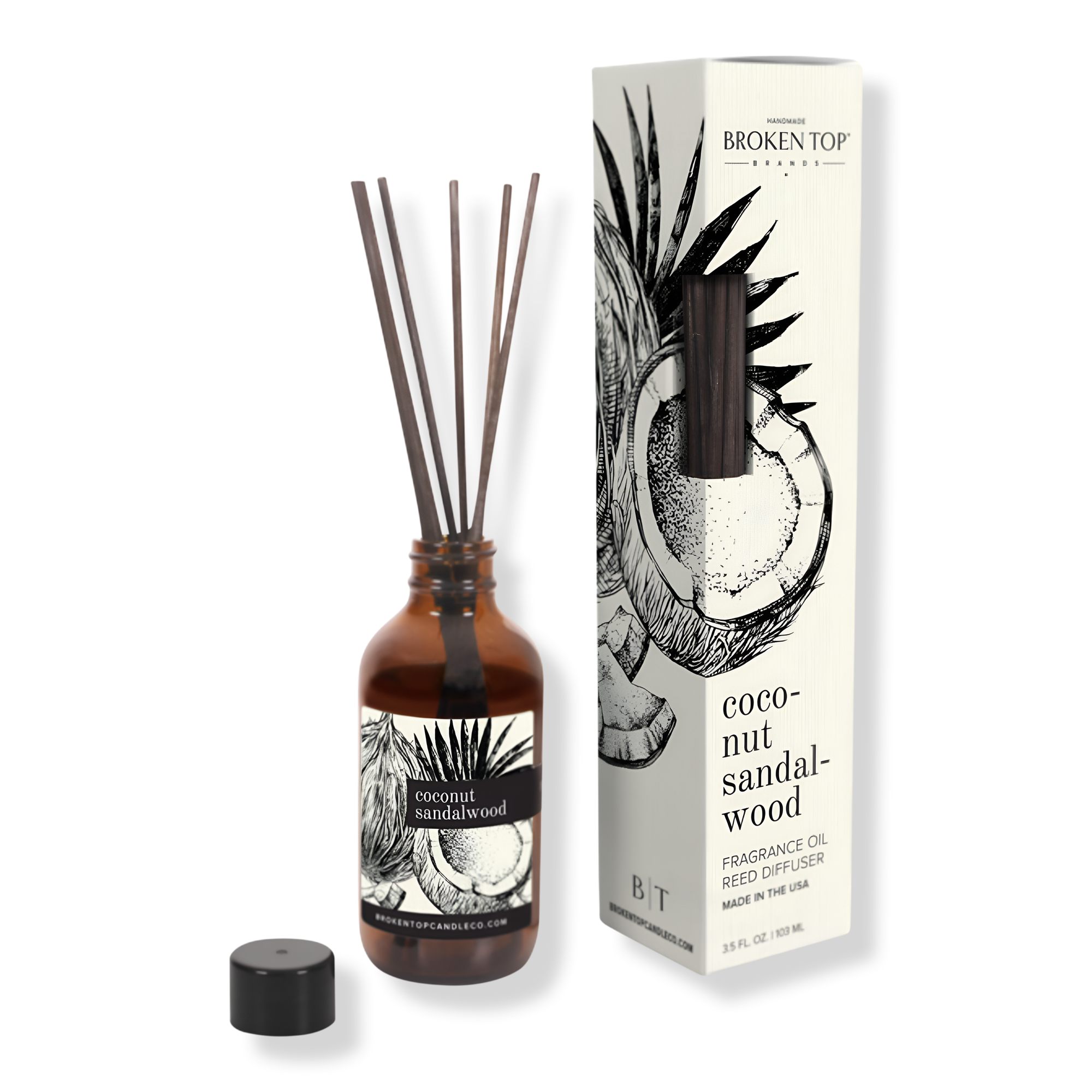 Broken Top Candle Co. Coconut Sandalwood Reed Diffuser #1