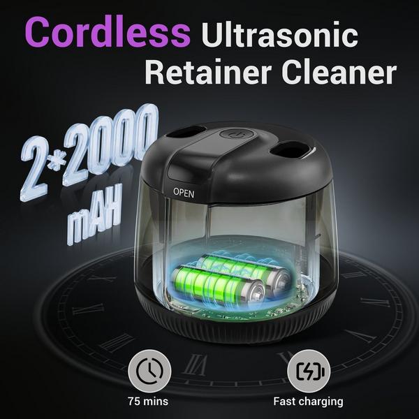 MySmile MS202B Cordless Ultrasonic Retainer & Jewelry Cleaning Pod with Digital Timer #5