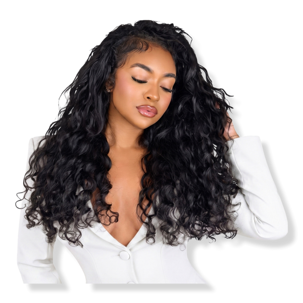 True + Pure Texture Island Wave Loose Wave Curly Human Hair Wefts Extensions #1