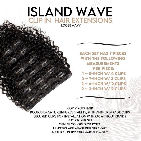 True + Pure Texture Island Wave Loose Wave Curly Human Hair Clip Ins Extensions #3
